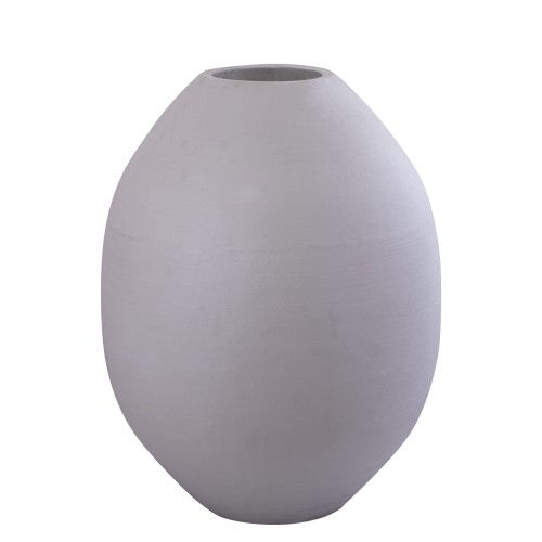 Kremowy aluminiowy wazon PTMD Nereus