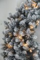 Wianek świąteczny PTMD ośnieżony ze światełkami LED Ceriah