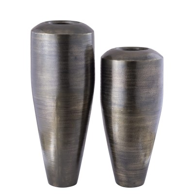 Czarny aluminiowy wazon PTMD Michael